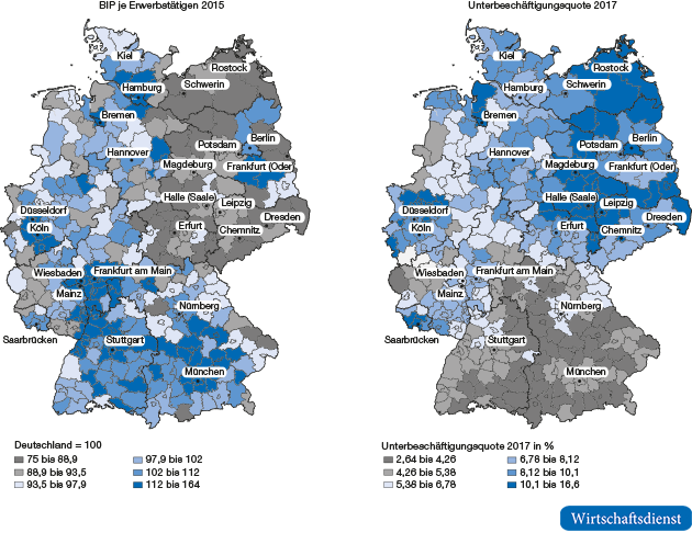 Wirtschaftskraft und Beschäftigung in Deutschland