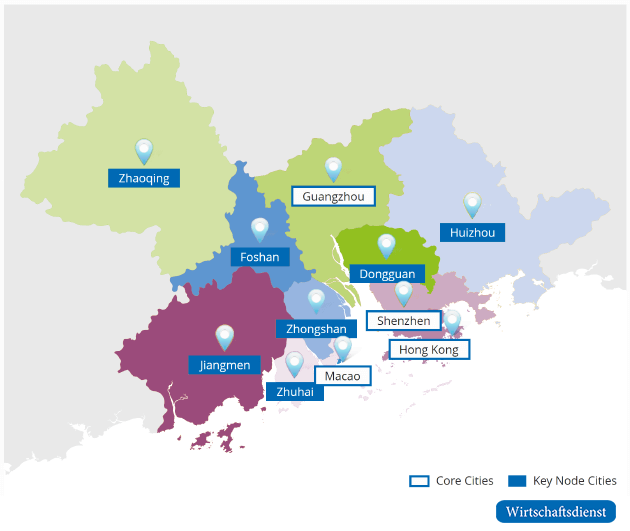 Teilnehmerstädte der Greater Bay Area