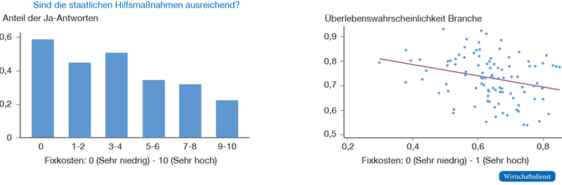 Suffizienz der Coronahilfen und Überlebenserwartungen nach Fixkosten