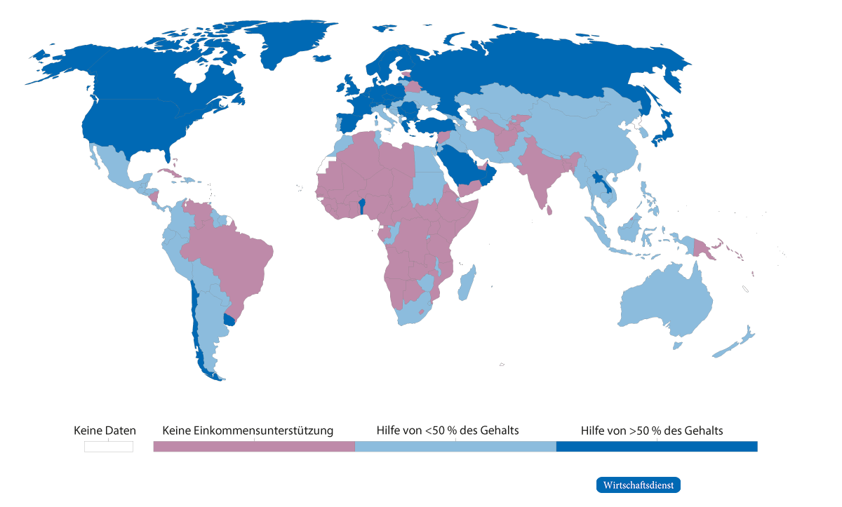 Weltweite Coronahilfen für Beschäftigte am Ende des ersten Pandemiejahres